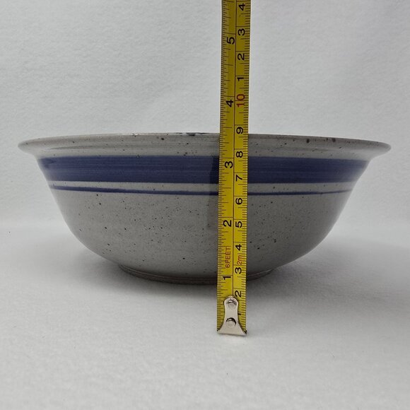 Handmade Pottery Bowl Cat Design Artisan Stoneware Unknown Mark - Picture 4 of 11